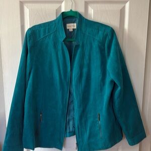 Beautiful teal suede like jacket